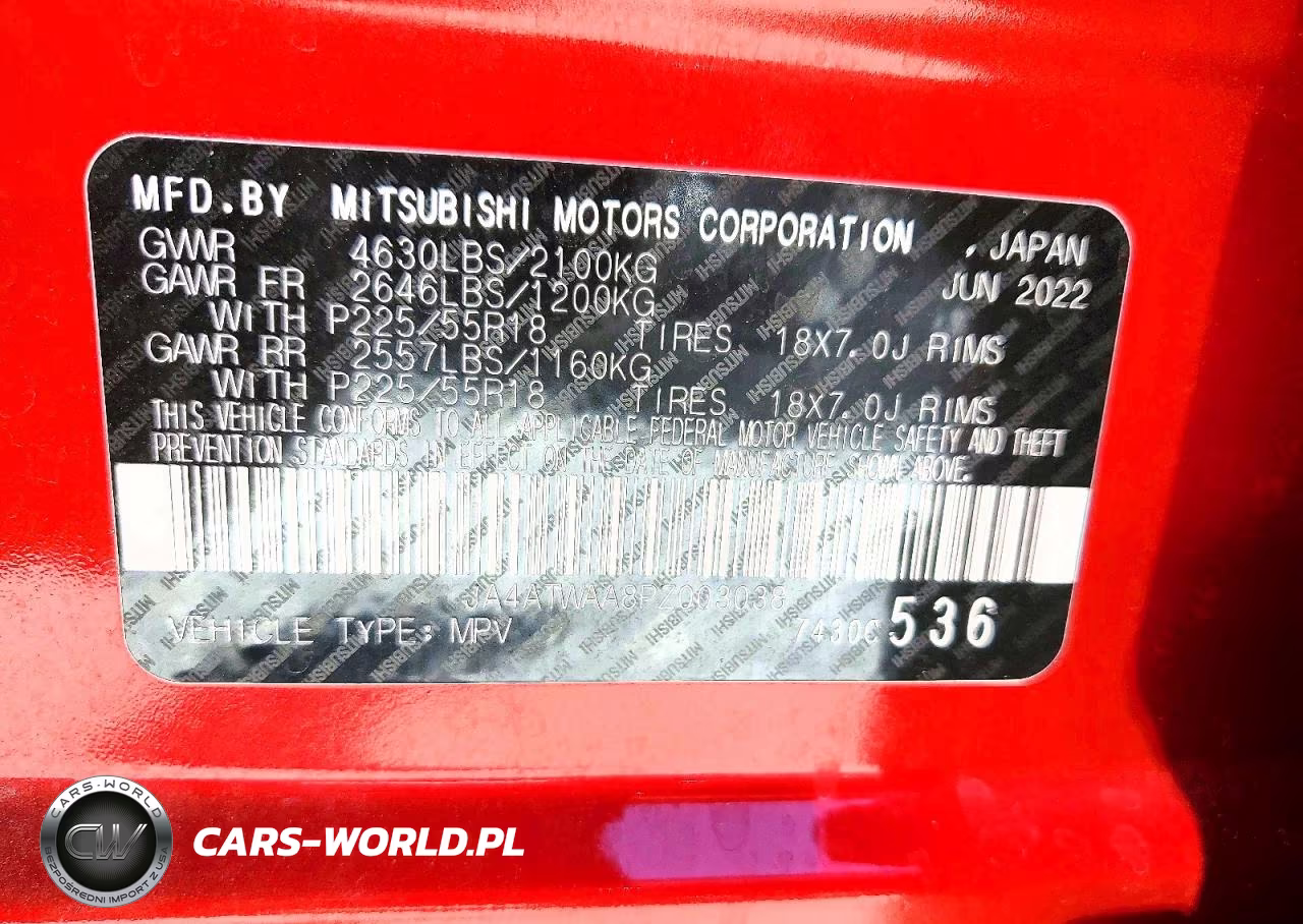 2023 Mitsubishi Eclipse Cross Se VIN:JA4ATWAA8PZ003038 - 12