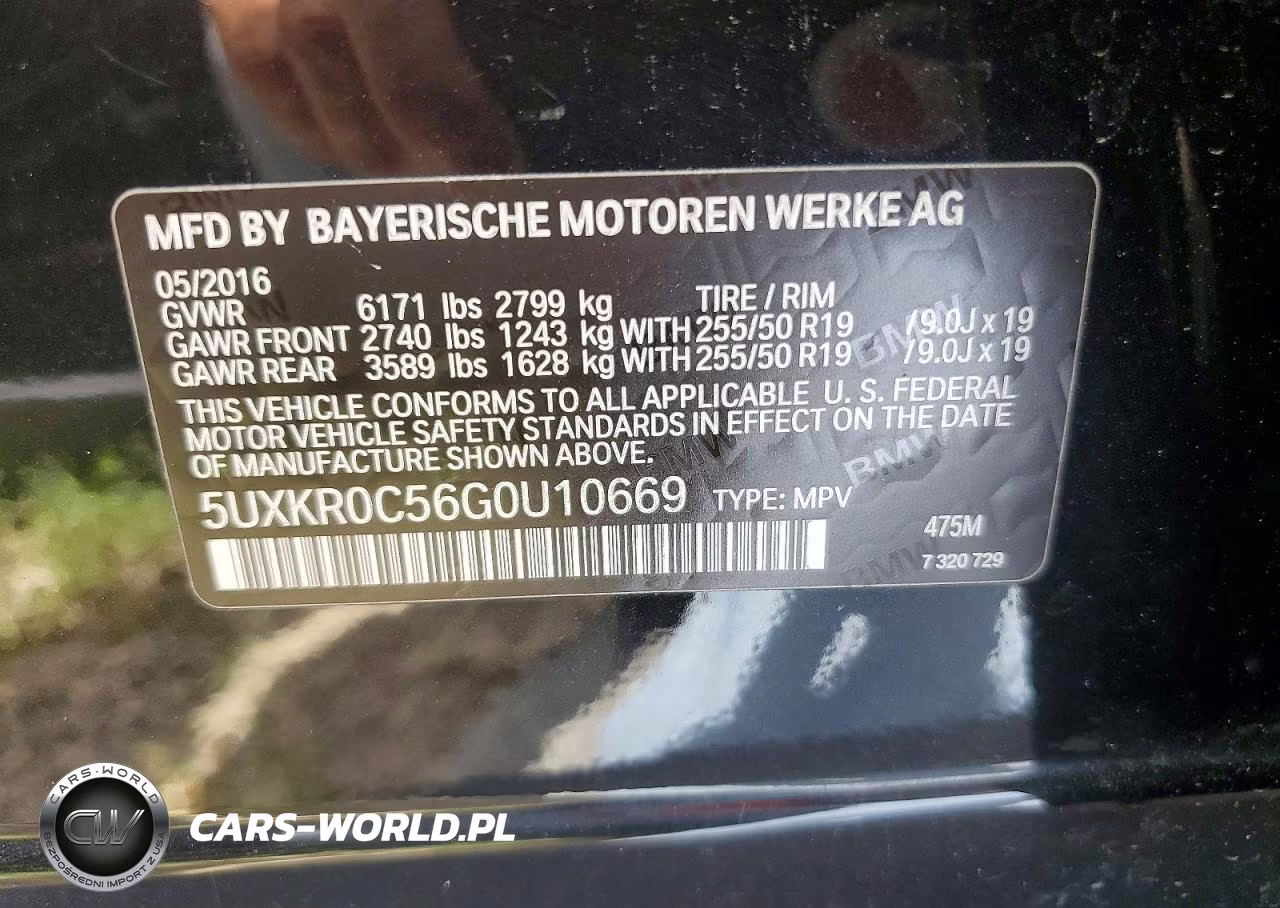 2016 BMW X5 xDrive35I VIN:5UXKR0C56G0U10669 - 12