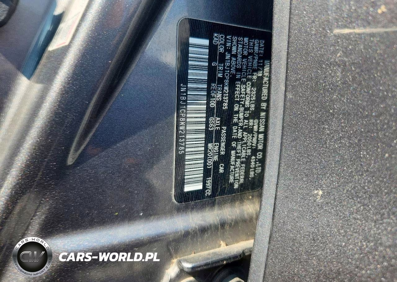 2019 Nissan Rogue Sport S VIN:JN1BJ1CP8KW213785 - 13