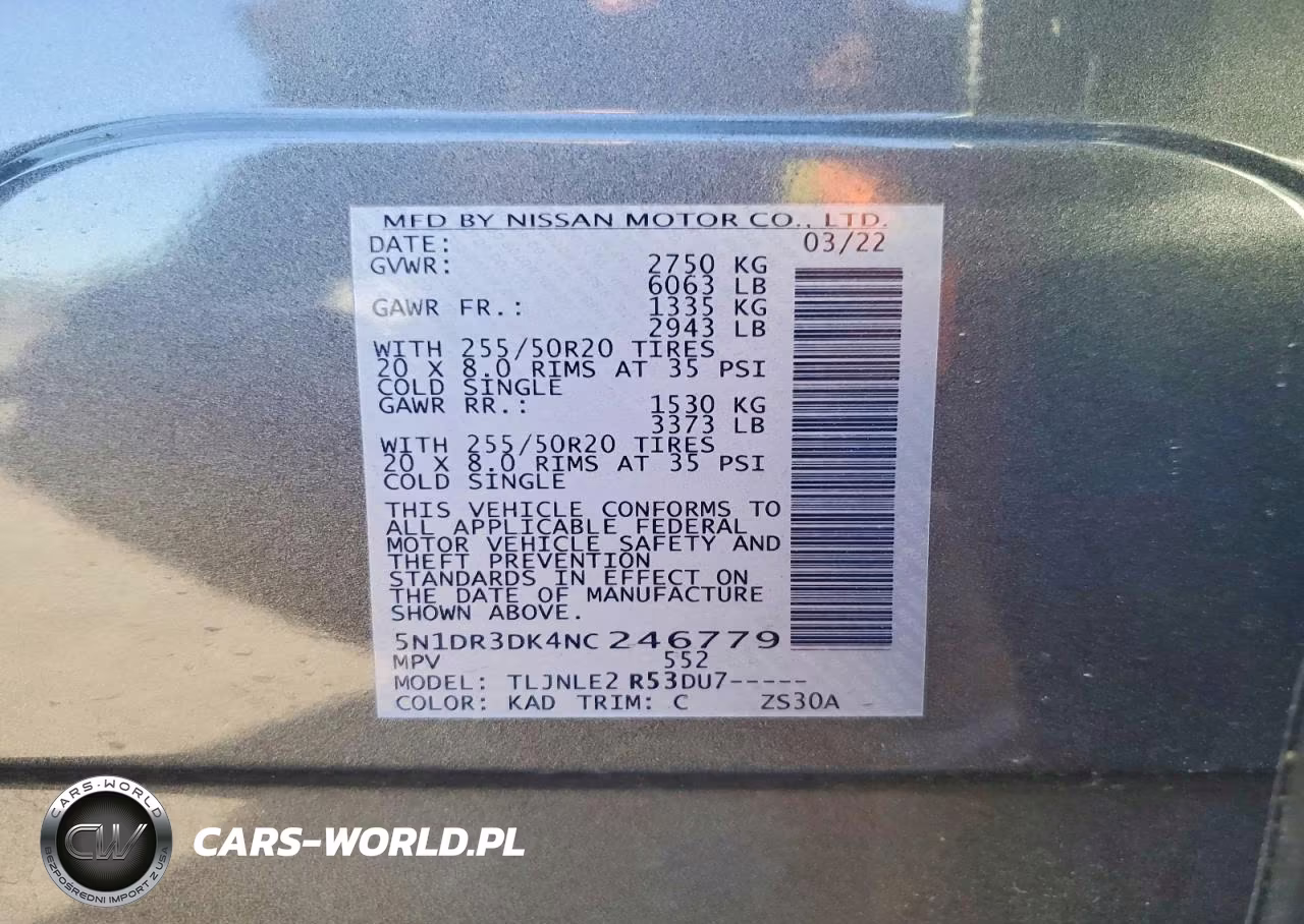 2022 Nissan Pathfinder Platinum VIN:5N1DR3DK4NC246779 - 14
