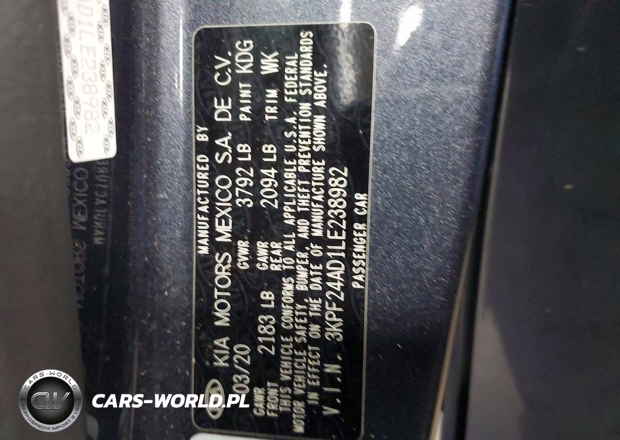 2020 Kia Forte Lxs VIN:3KPF24AD1LE238982 - 12