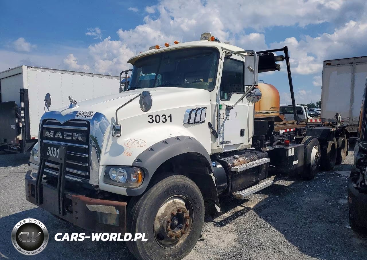 2013 Mack Gu713 Roll-Off Container Truck VIN:1M2AX04C7DM014251 - 2