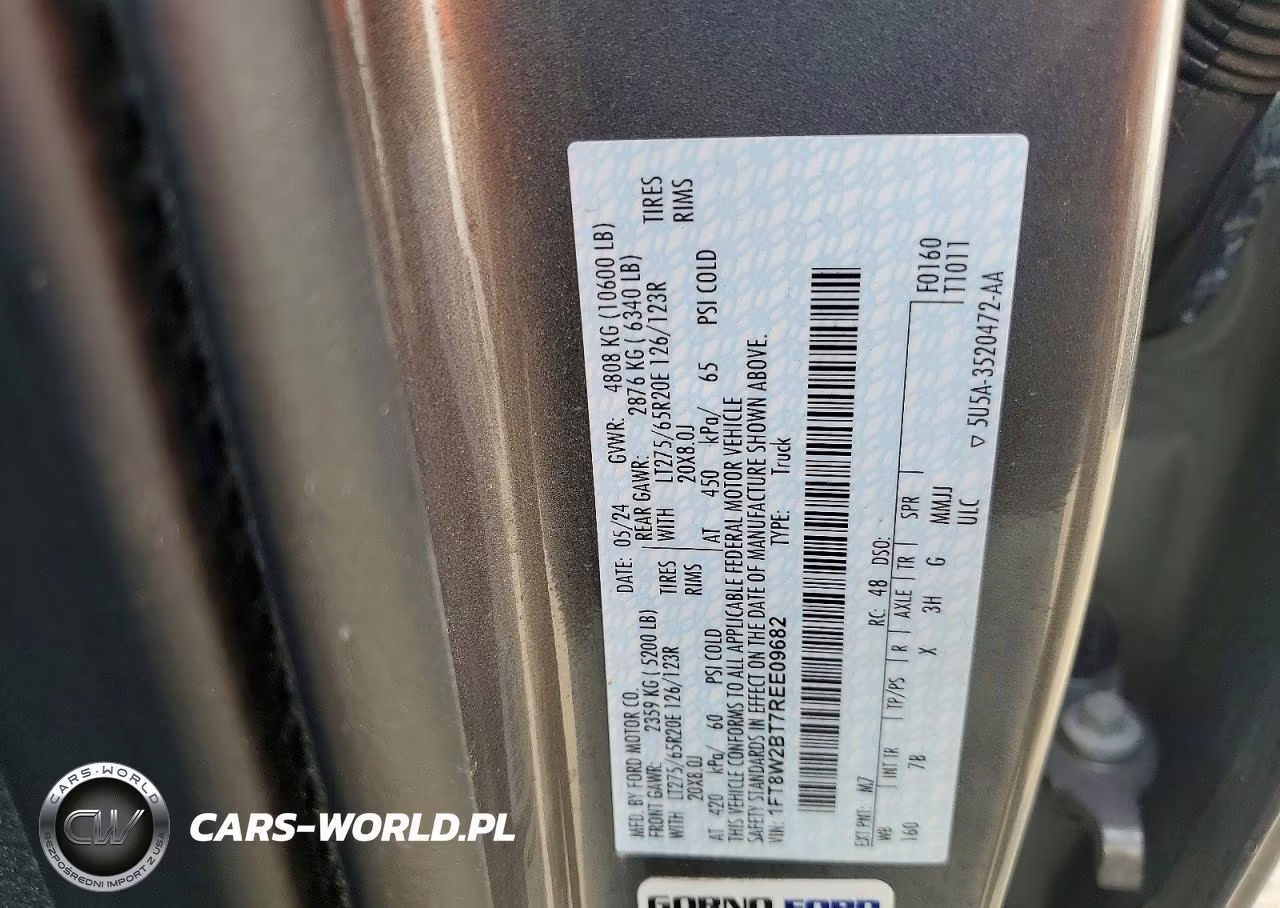 2024 Ford F250 Super Duty VIN:1FT8W2BT7REE09682 - 12