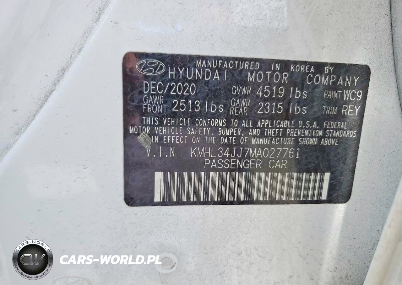 2021 Hyundai Sonata Hybrid Sel VIN:KMHL34JJ7MA027761 - 12