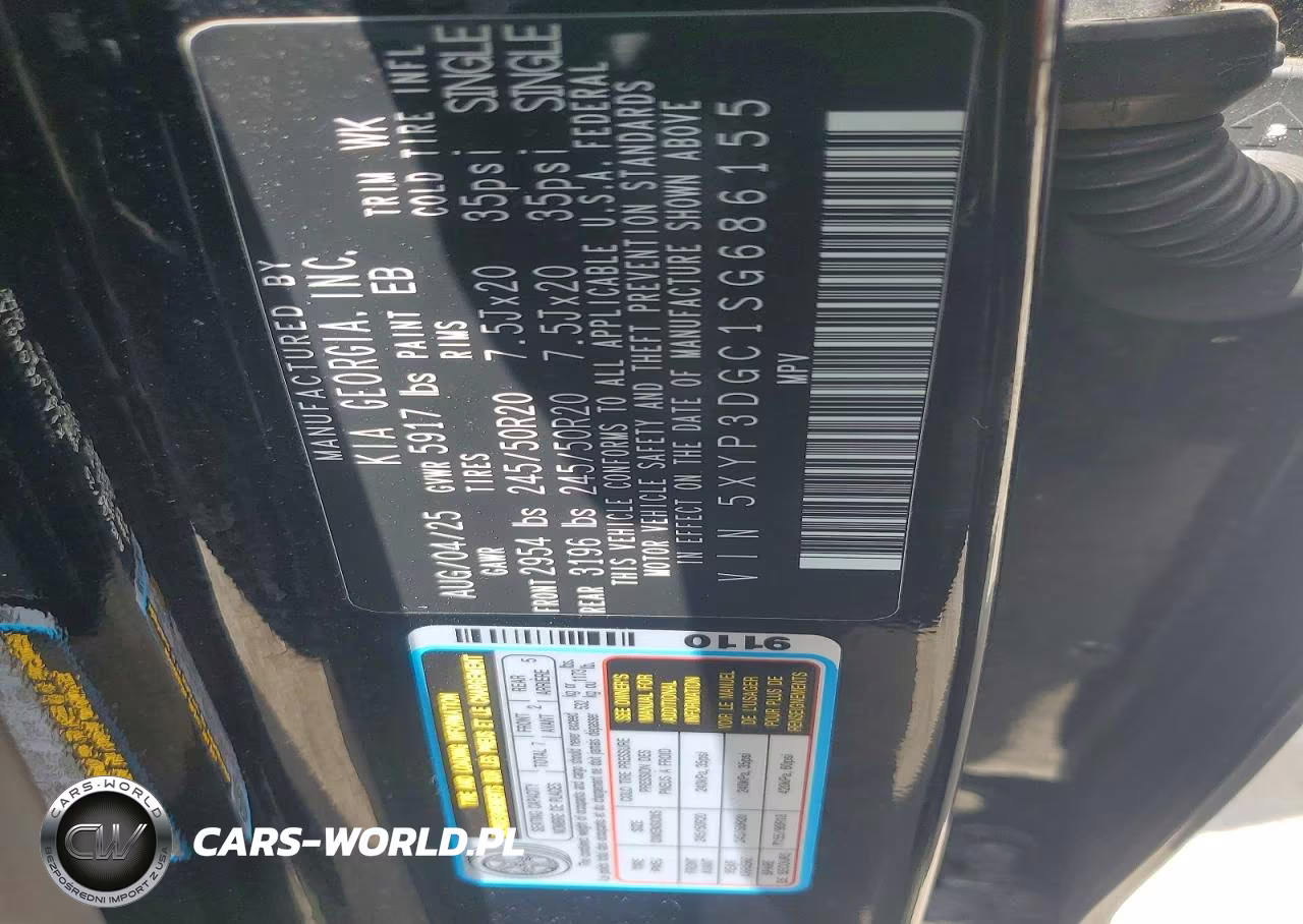 2025 Kia Telluride Ex X-Line VIN:5XYP3DGC1SG686155 - 12