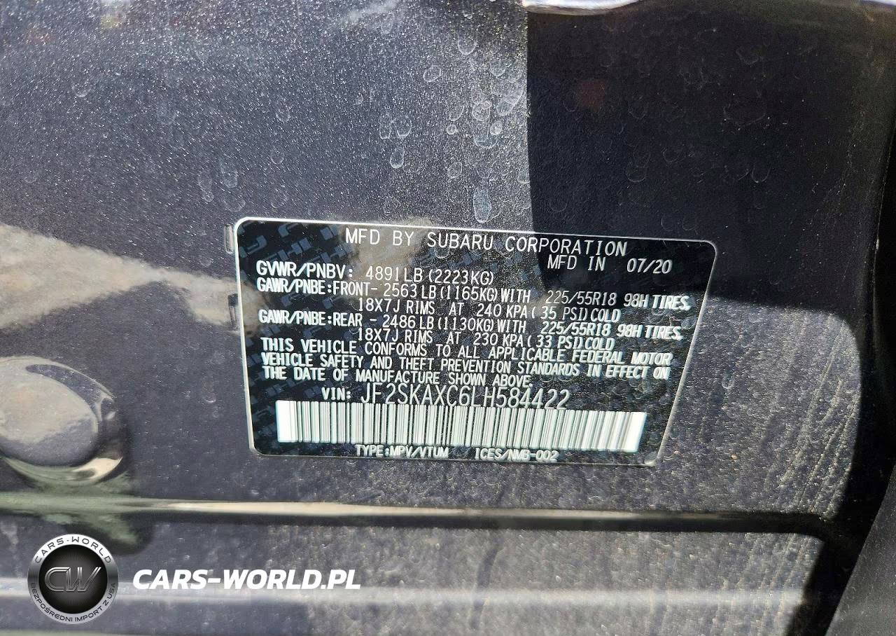 2020 Subaru Forester Touring VIN:JF2SKAXC6LH584422 - 13