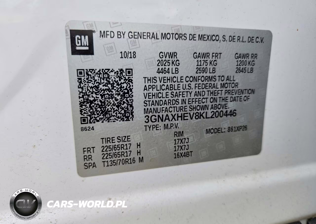 2019 Chevrolet Equinox Ls VIN:3GNAXHEV8KL200446 - 13