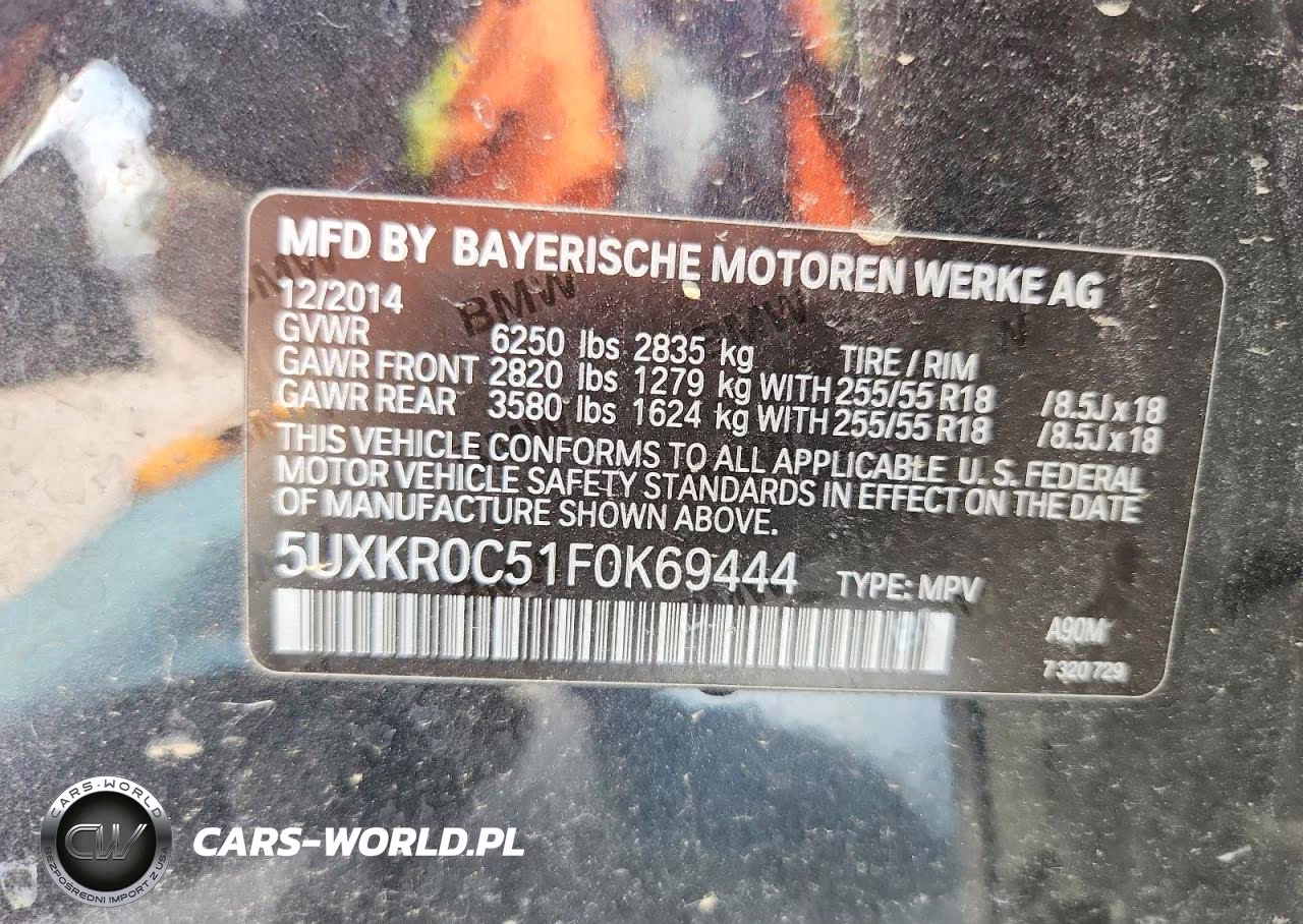 2015 BMW X5 xDrive35I VIN:5UXKR0C51F0K69444 - 13