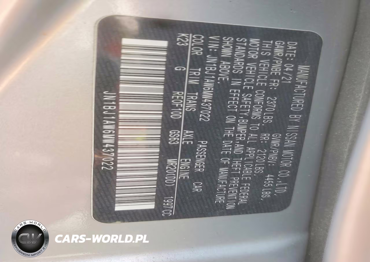 2021 Nissan Rogue Sport S VIN:JN1BJ1AW6MW437022 - 12