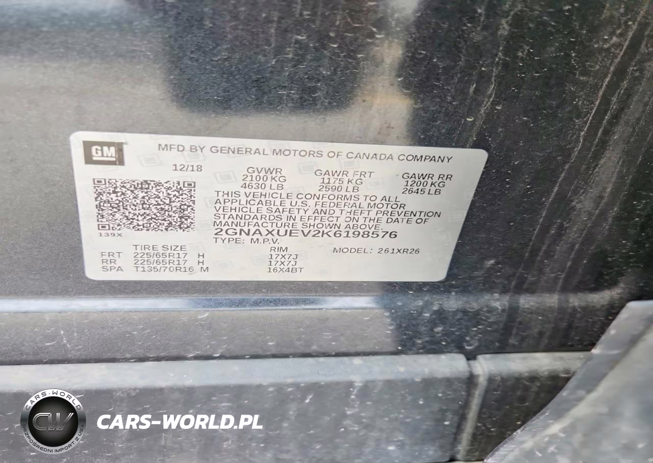 2019 Chevrolet Equinox Lt VIN:2GNAXUEV2K6198576 - 13