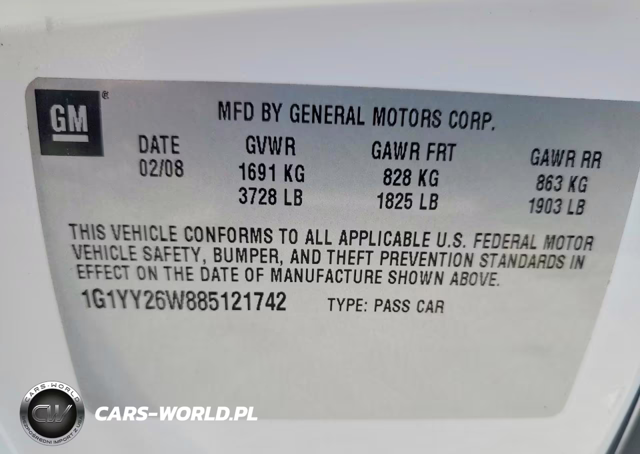 2008 Chevrolet Corvette VIN:1G1YY26W885121742 - 12