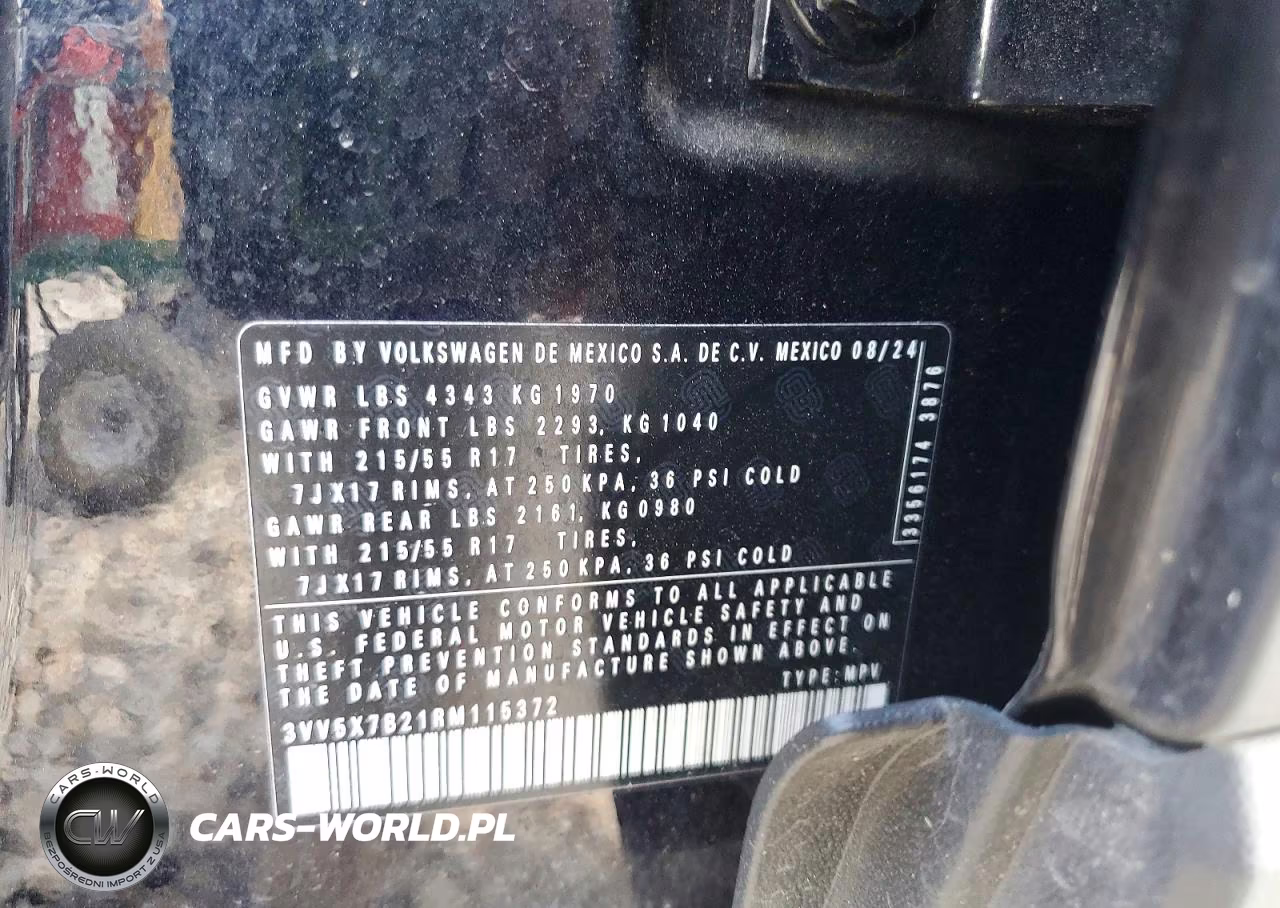 2024 Volkswagen Taos S VIN:3VV5X7B21RM115372 - 12