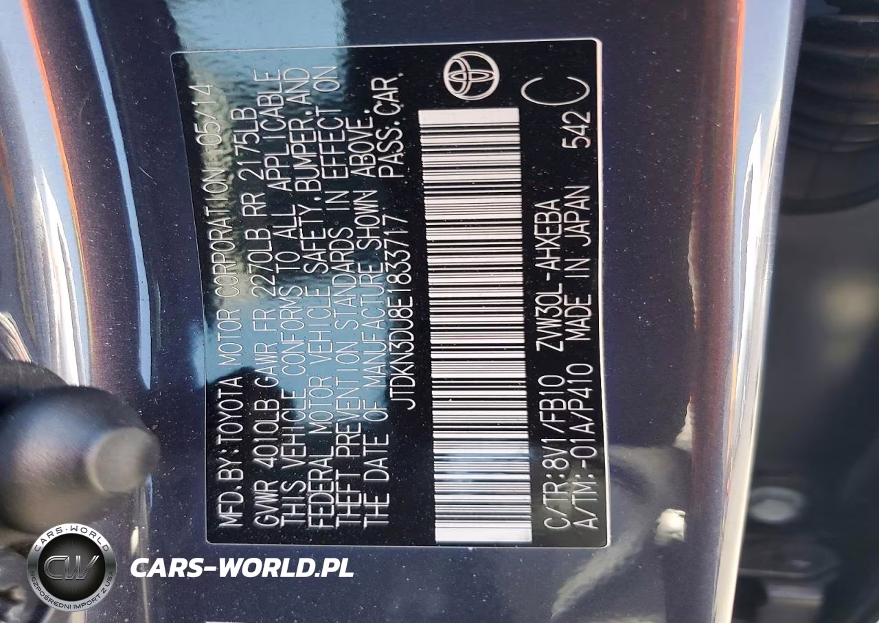 2014 Toyota Prius Three VIN:JTDKN3DU8E1833717 - 13
