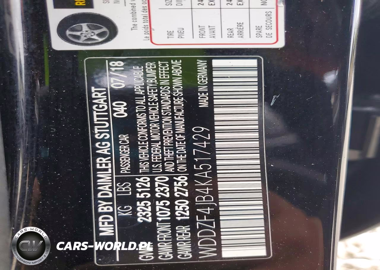 2019 Mercedes-Benz E 300 VIN:WDDZF4JB4KA517429 - 12