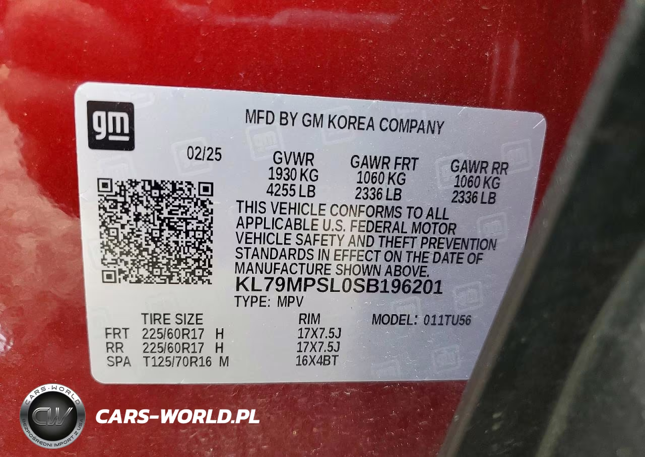 2025 Chevrolet Trailblazer Lt VIN:KL79MPSL0SB196201 - 13