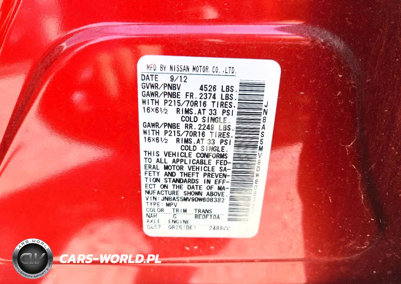 2013 Nissan Rogue S VIN:JN8AS5MV9DW608382 - 13