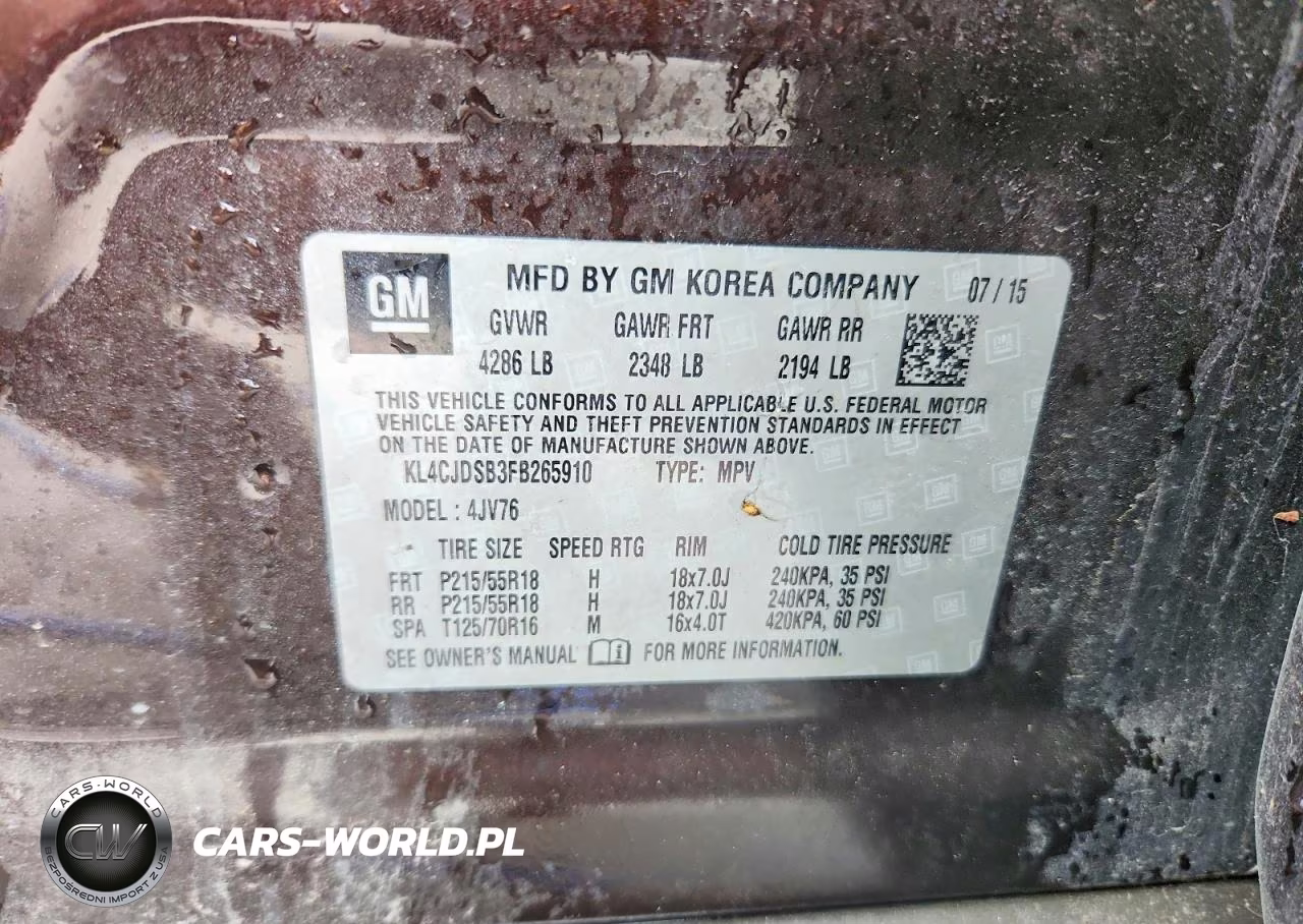 2015 Buick Encore Premium VIN:KL4CJDSB3FB265910 - 13