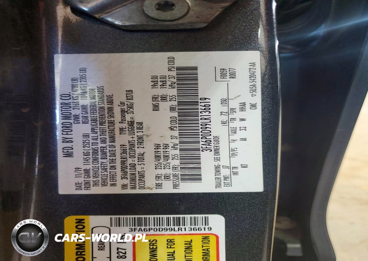 2020 Ford Fusion Titanium VIN:3FA6P0D99LR136619 - 12