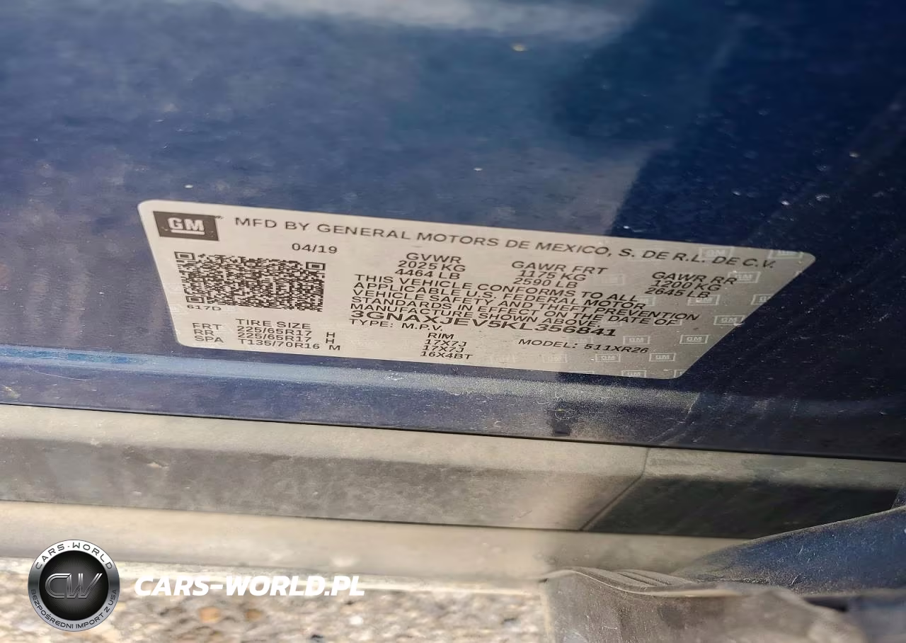 2019 Chevrolet Equinox Lt VIN:3GNAXJEV5KL356841 - 13