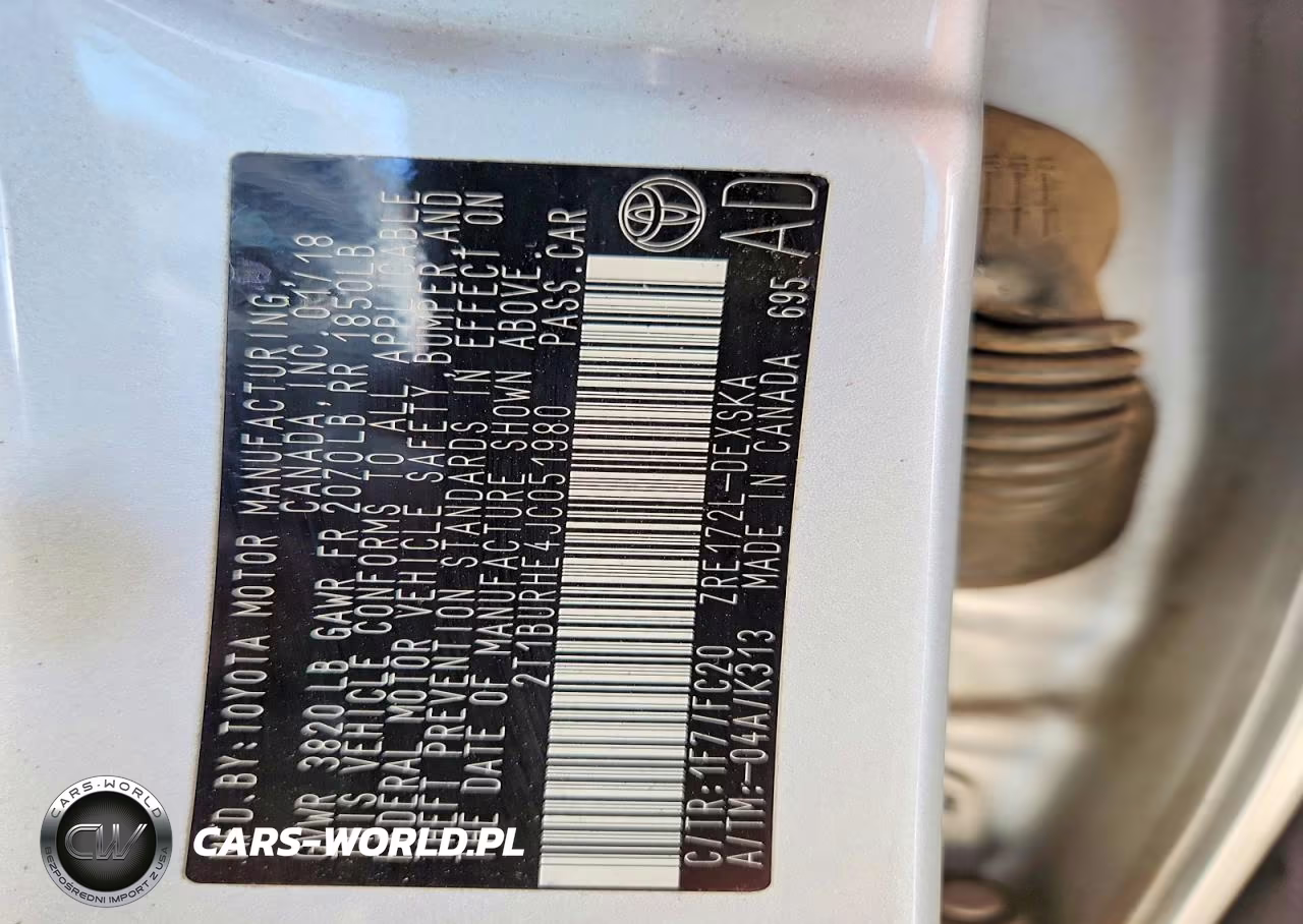 2018 Toyota Corolla Se VIN:2T1BURHE4JC051980 - 12
