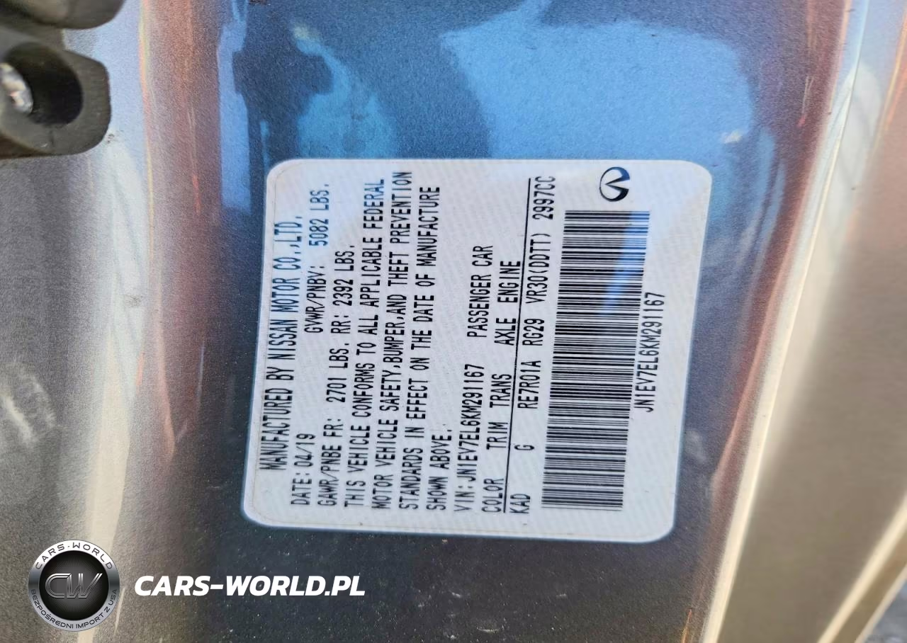 2019 Infiniti Q60 3.0T Luxe VIN:JN1EV7EL6KM291167 - 13