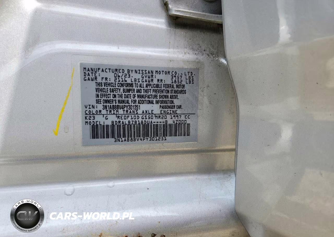 2023 Nissan Sentra S VIN:3N1AB8BV4PY301251 - 12