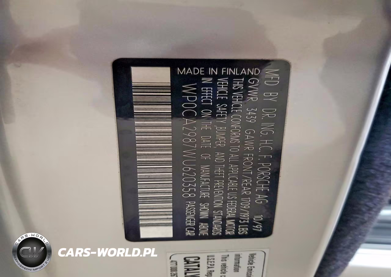 1998 Porsche Boxster VIN:WP0CA2987WU620358 - 12