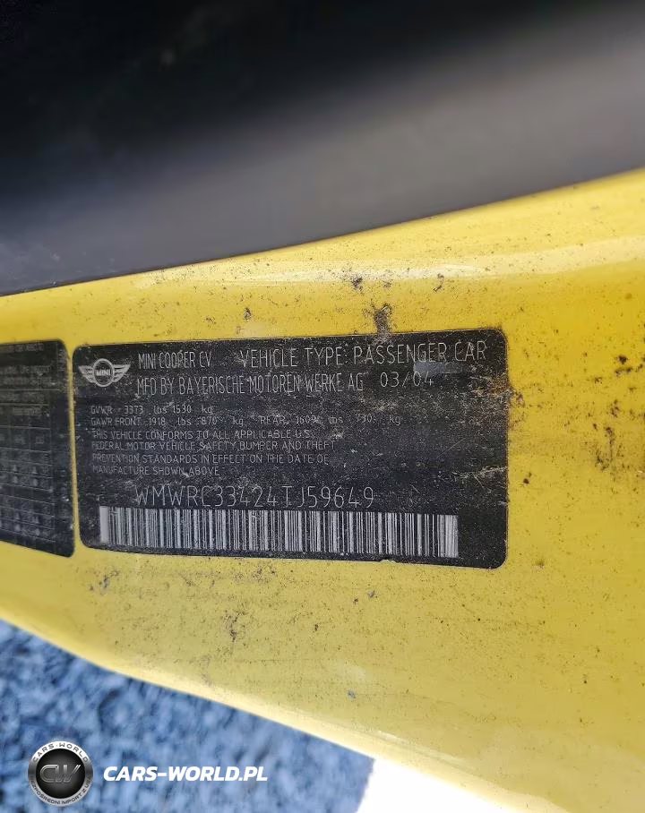 2004 Mini Cooper VIN:WMWRC33424TJ59649 - 12