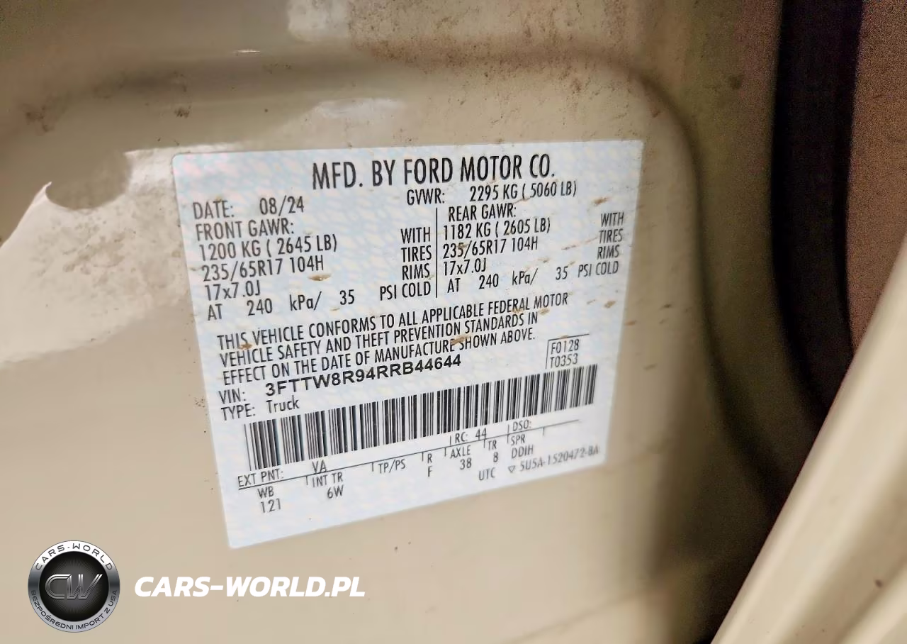 2024 Ford Maverick Lariat Tremor VIN:3FTTW8R94RRB44644 - 12