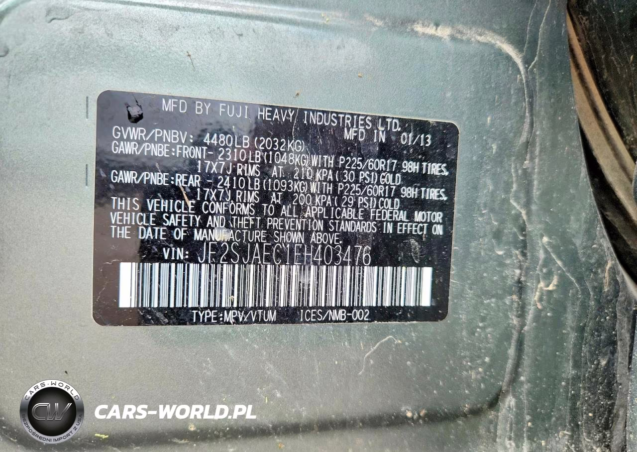 2014 Subaru Forester 2.5I Premium VIN:JF2SJAEC1EH403476 - 13
