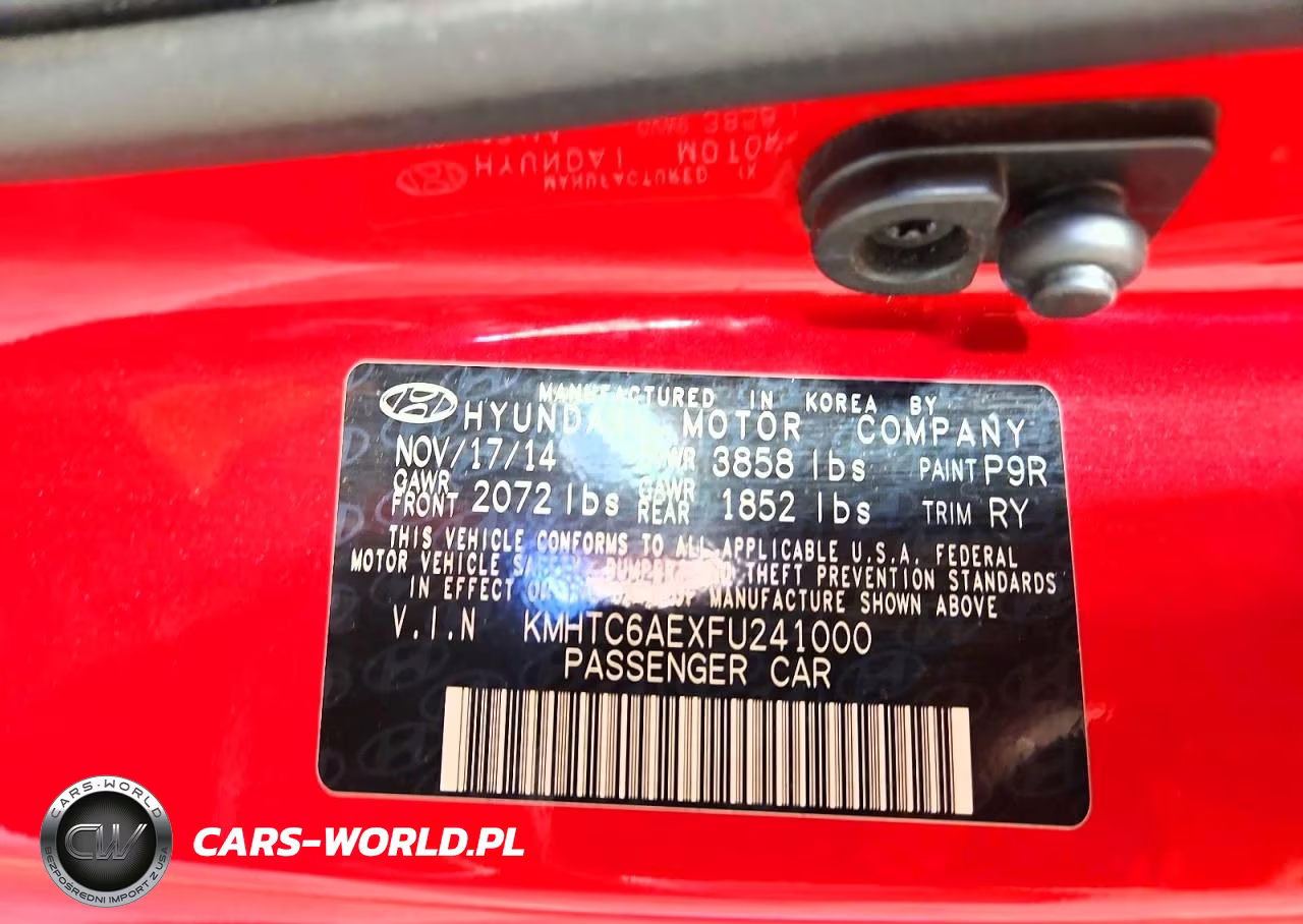2015 Hyundai Veloster Turbo VIN:KMHTC6AEXFU241000 - 12