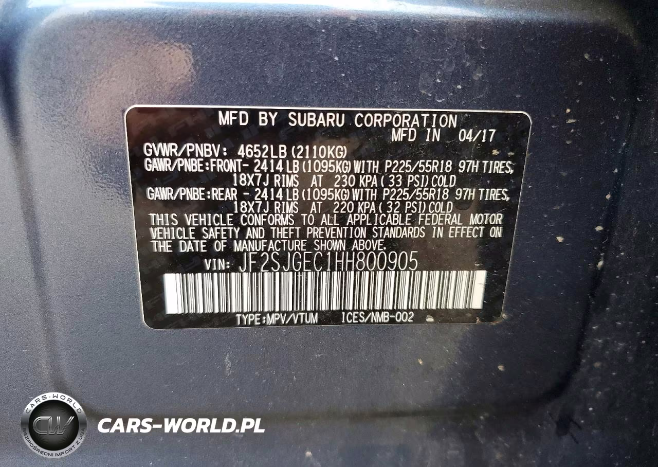 2017 Subaru Forester 2.0Xt Premium VIN:JF2SJGEC1HH800905 - 13