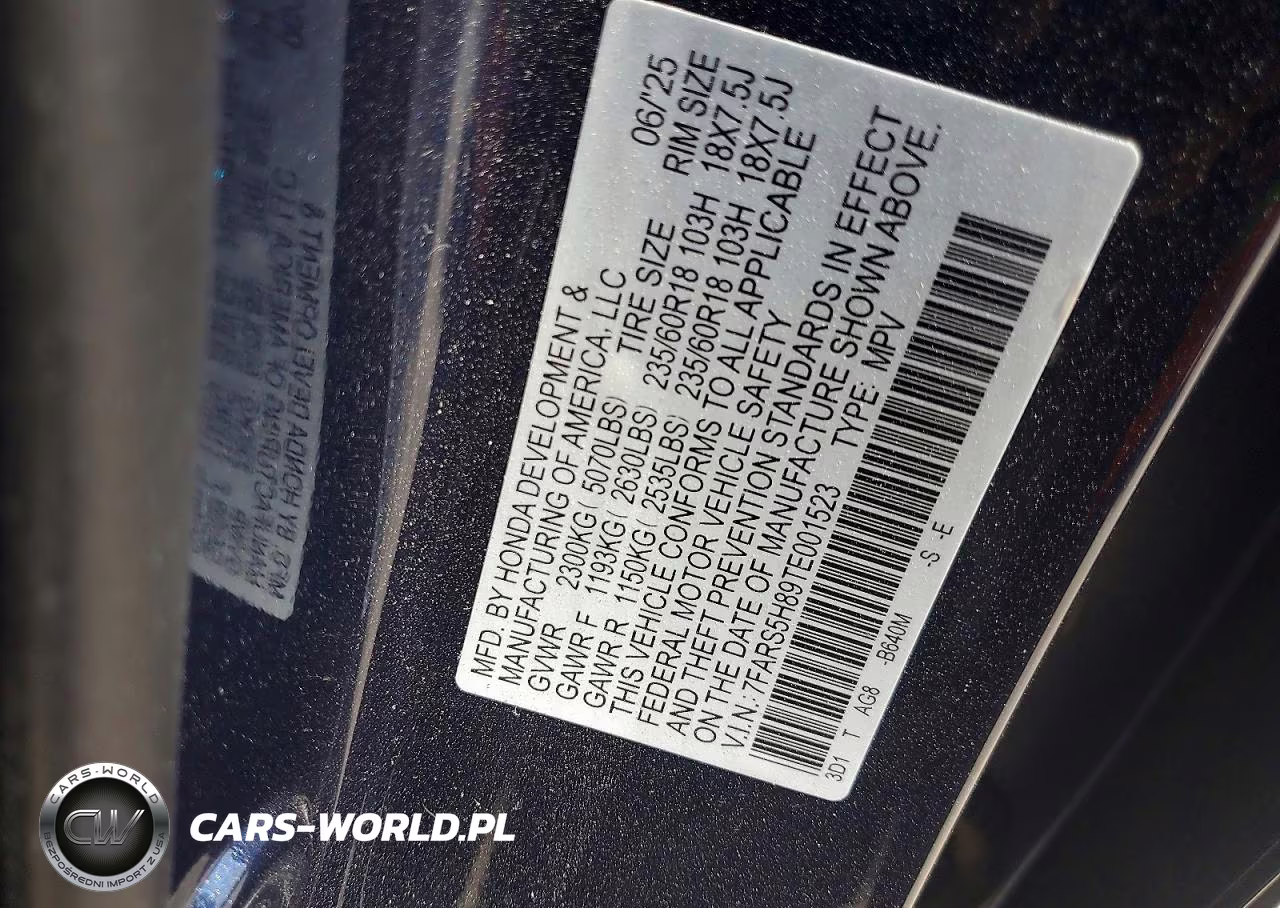 2026 Honda Cr-V Sport-L VIN:7FARS5H89TE001523 - 14