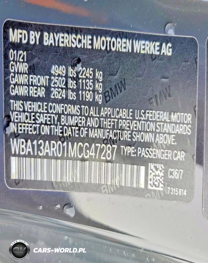 2021 BMW M440Xi VIN:WBA13AR01MCG47287 - 12