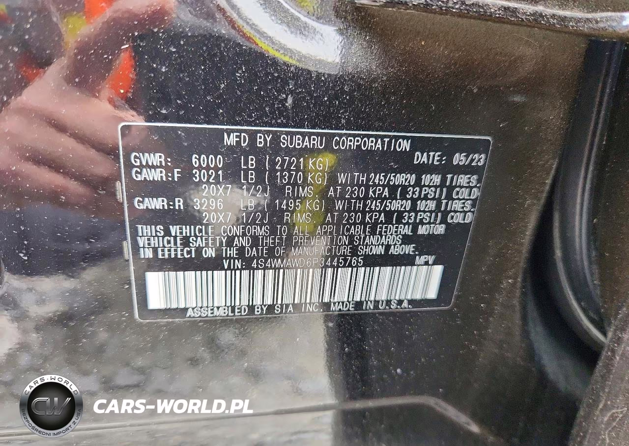 2023 Subaru Ascent VIN:4S4WMAWD6P3445765 - 13