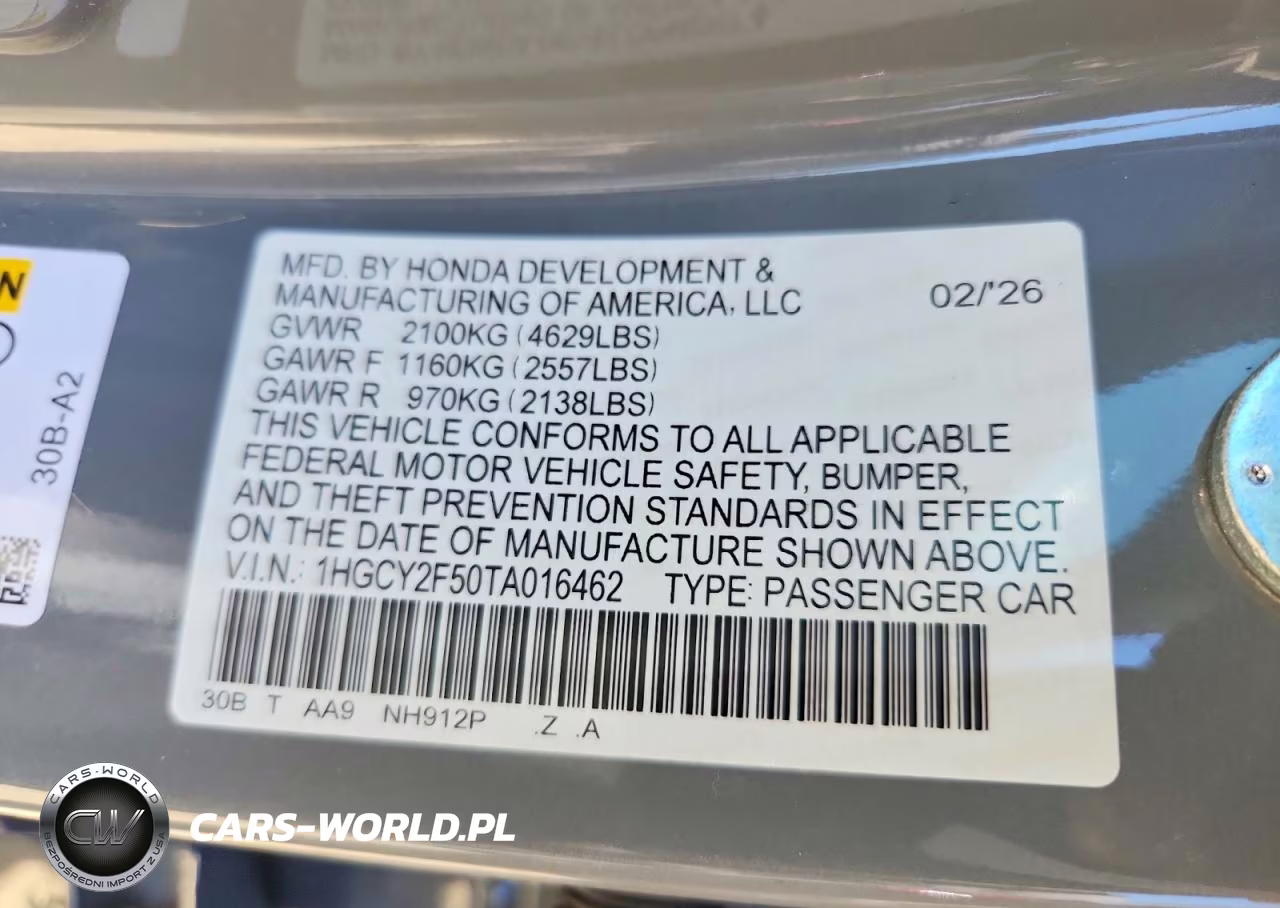 2026 Honda Accord Hybrid Sport VIN:1HGCY2F50TA016462 - 13
