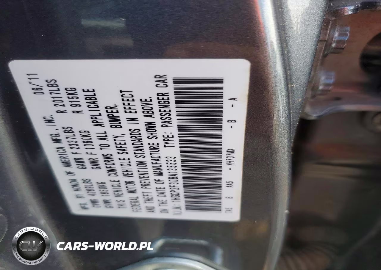 2011 Honda Accord Lx VIN:1HGCP2F30BA135533 - 12