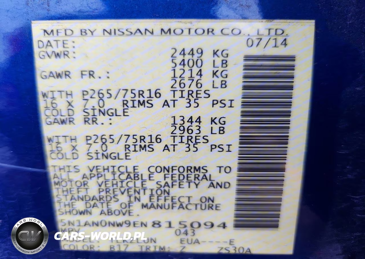 2014 Nissan Xterra Pro-4X VIN:5N1AN0NW9EN815094 - 12