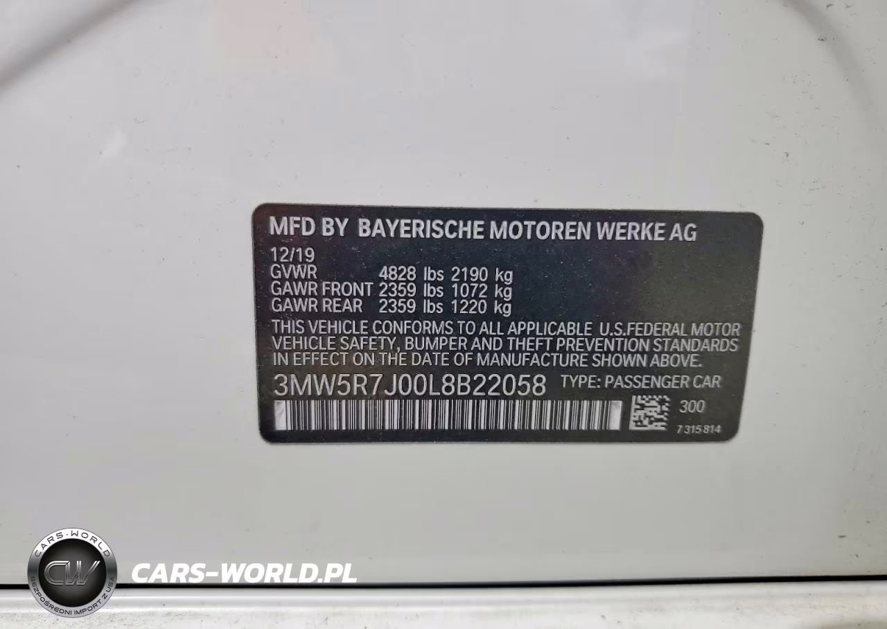2020 BMW 330Xi VIN:3MW5R7J00L8B22058 - 12