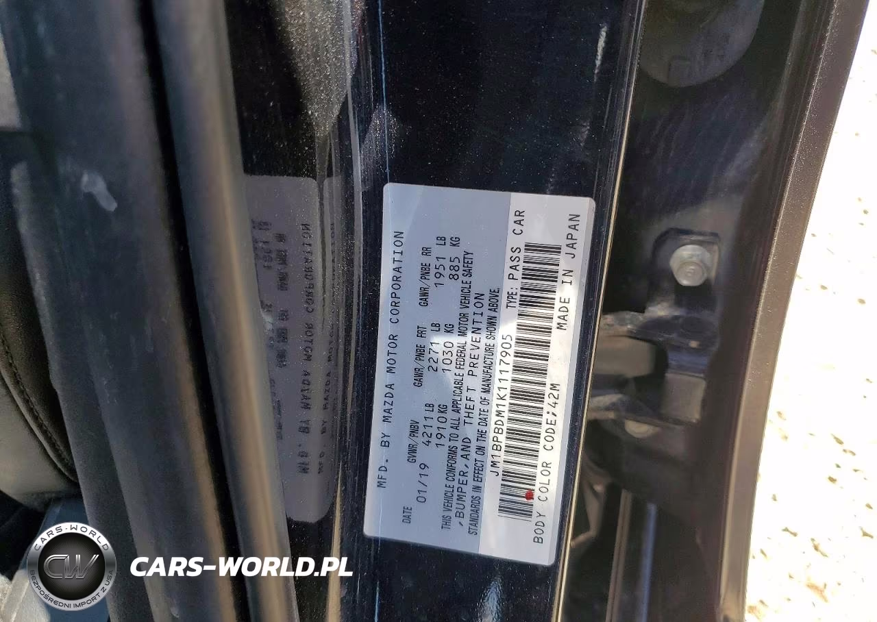 2019 Mazda 3 Preferred VIN:JM1BPBDM1K1117905 - 12