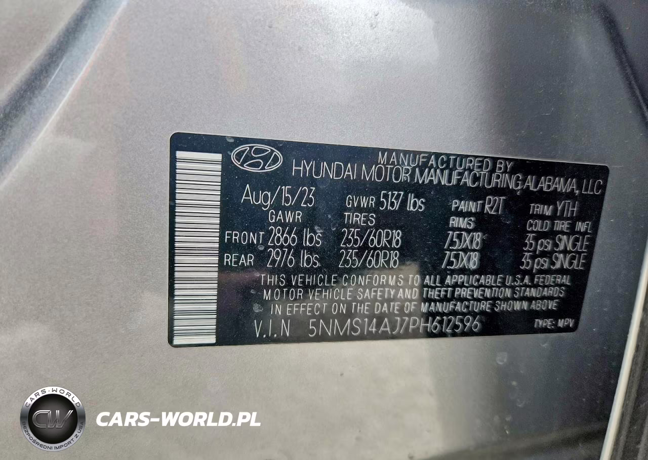 2023 Hyundai Santa Fe Se VIN:5NMS14AJ7PH612596 - 13