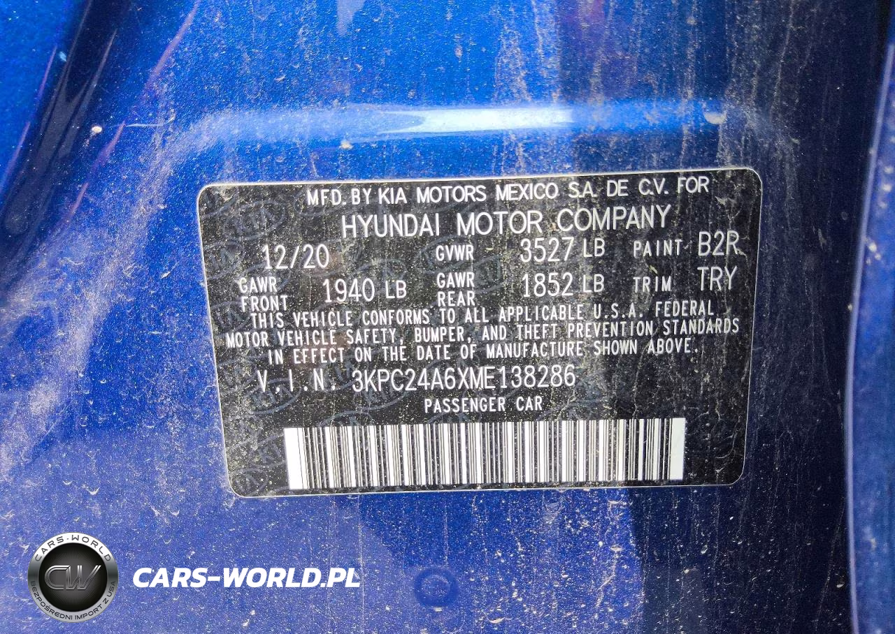 2021 Hyundai Accent Se VIN:3KPC24A6XME138286 - 12