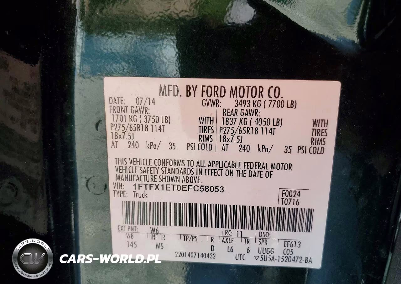 2014 Ford F150 Super Cab VIN:1FTFX1ET0EFC58053 - 12