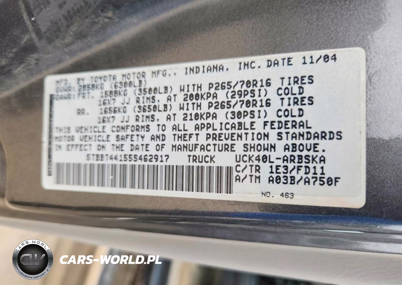 2005 Toyota Tundra Access Cab Sr5 VIN:5TBBT44155S462917 - 13