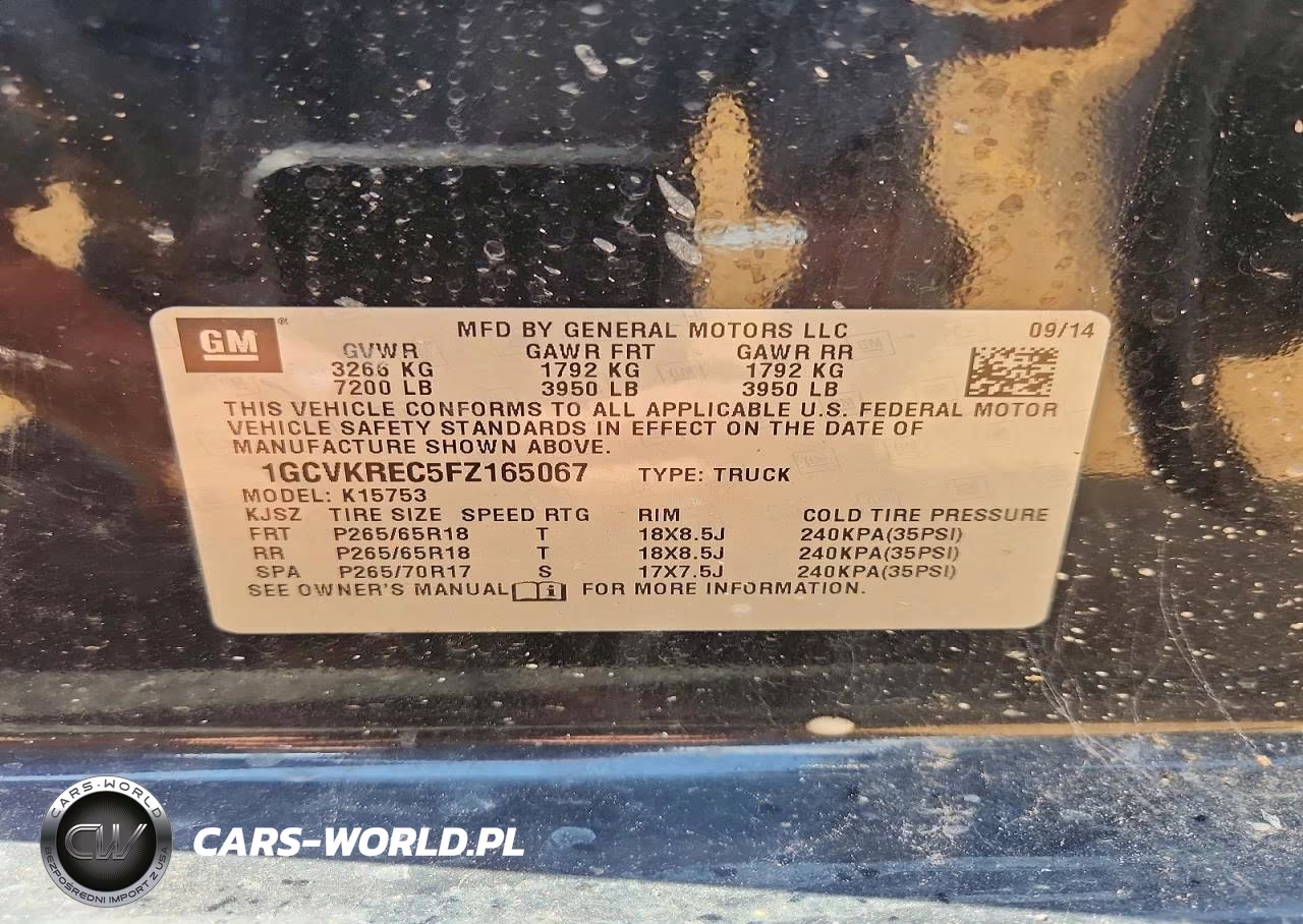 2015 Chevrolet Silverado K1500 Lt VIN:1GCVKREC5FZ165067 - 12