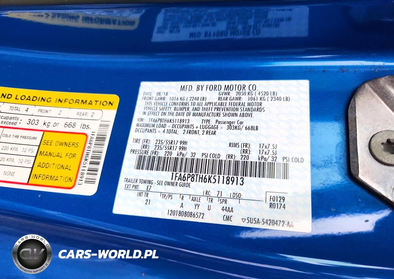 2019 Ford Mustang VIN:1FA6P8TH6K5118913 - 12