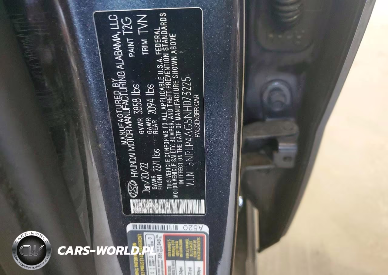 2022 Hyundai Elantra Limited VIN:5NPLP4AG5NH073225 - 12