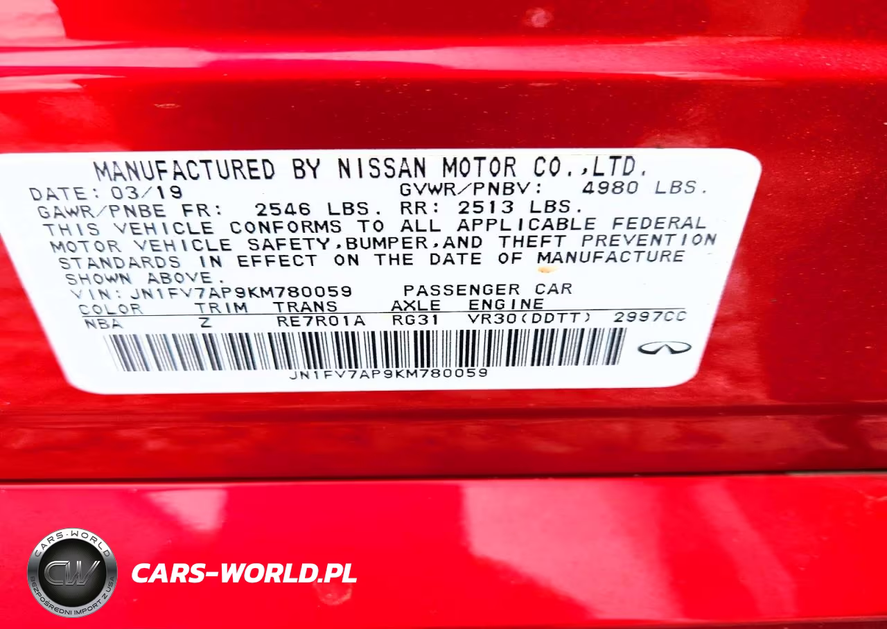 2019 Infiniti Q50 Red Sport 400 VIN:JN1FV7AP9KM780059 - 12