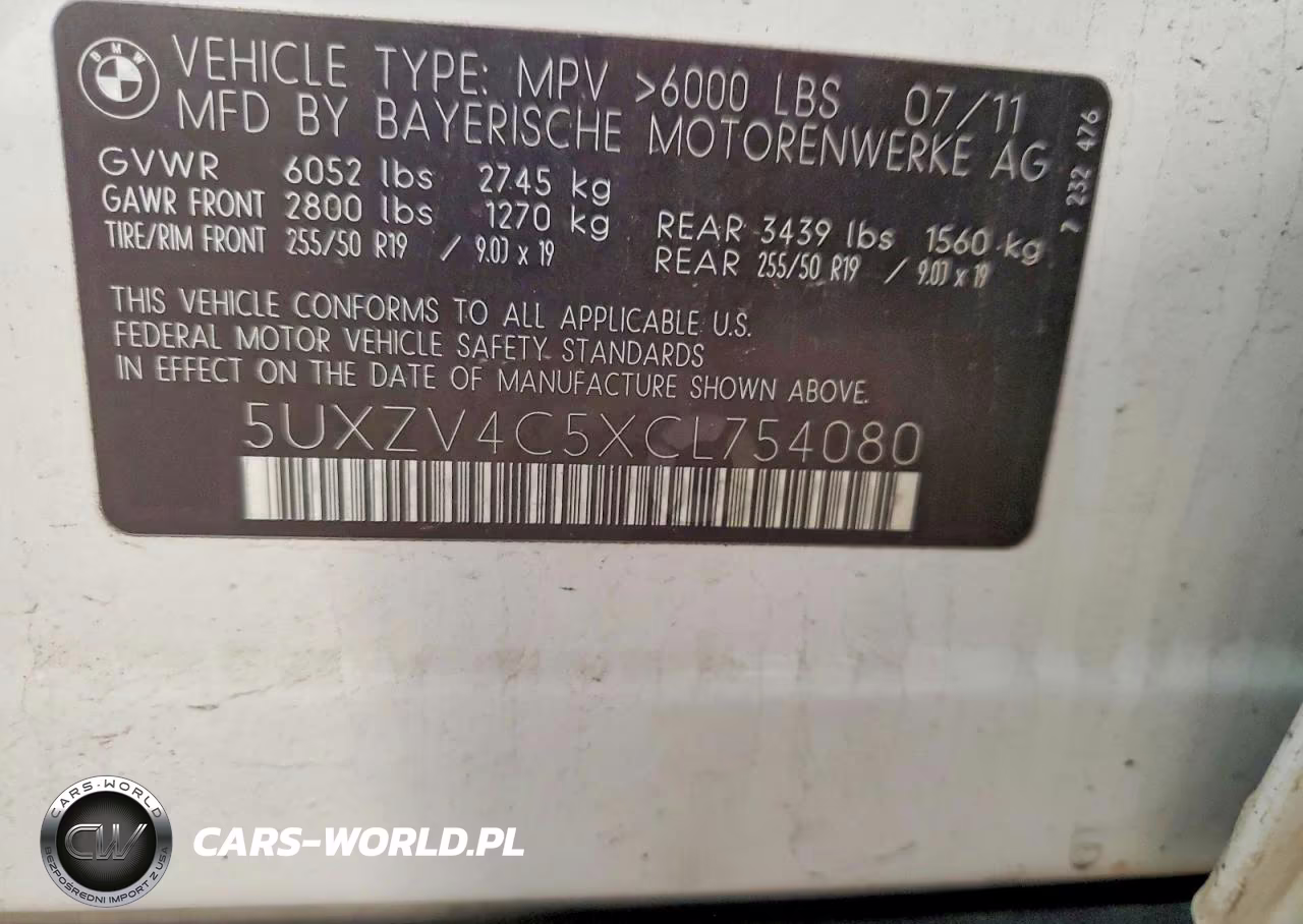 2012 BMW X5 xDrive35I VIN:5UXZV4C5XCL754080 - 13