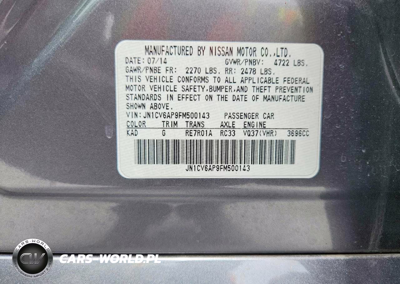 2015 Infiniti Q40 Base VIN:JN1CV6AP9FM500143 - 13